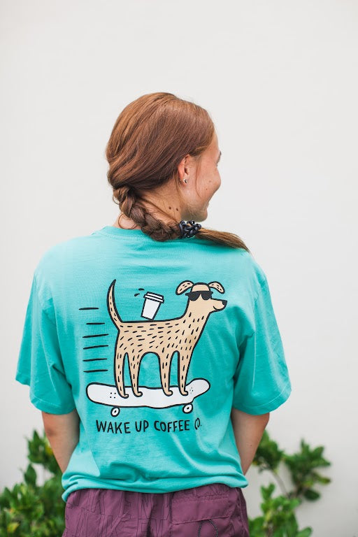 Dog on a Board Pocket T-Shirt