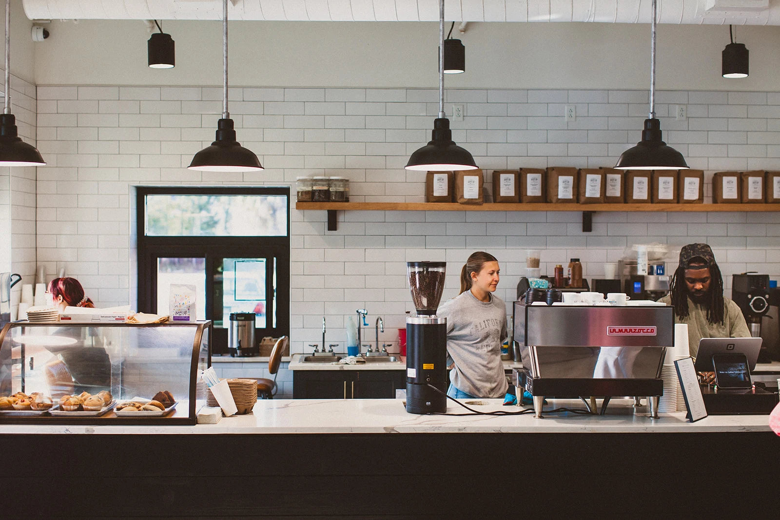 Baristas at the new Altama Avenue Vibe Thru café