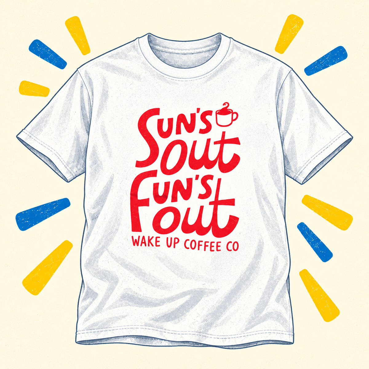 Illustration of Sun's Out Fun's Out Tee Shirt